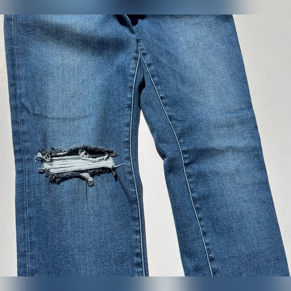 Good American Blue Distressed Skinny Jeans - Picture 3 of 10